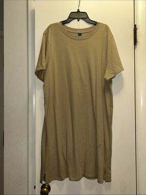 Old Navy Tan T-Shirt Dress